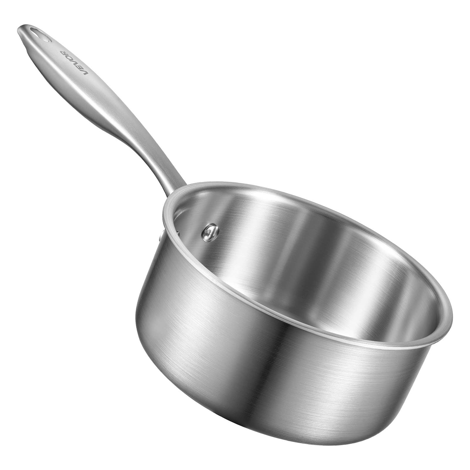 VEVOR 1.4L Stainless Steel Saucepan with Glass Lid, Nonstick Tri-Ply Pot for Induction, Oven & Dishwasher Safe — изображение 11