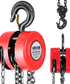 VEVOR 2 tonų rankinis grandininis keltuvas, 3 m kėlimo aukštis, didelio galingumo plieninis blokas su G70 cinkuota grandine garažui ir sandėliui
