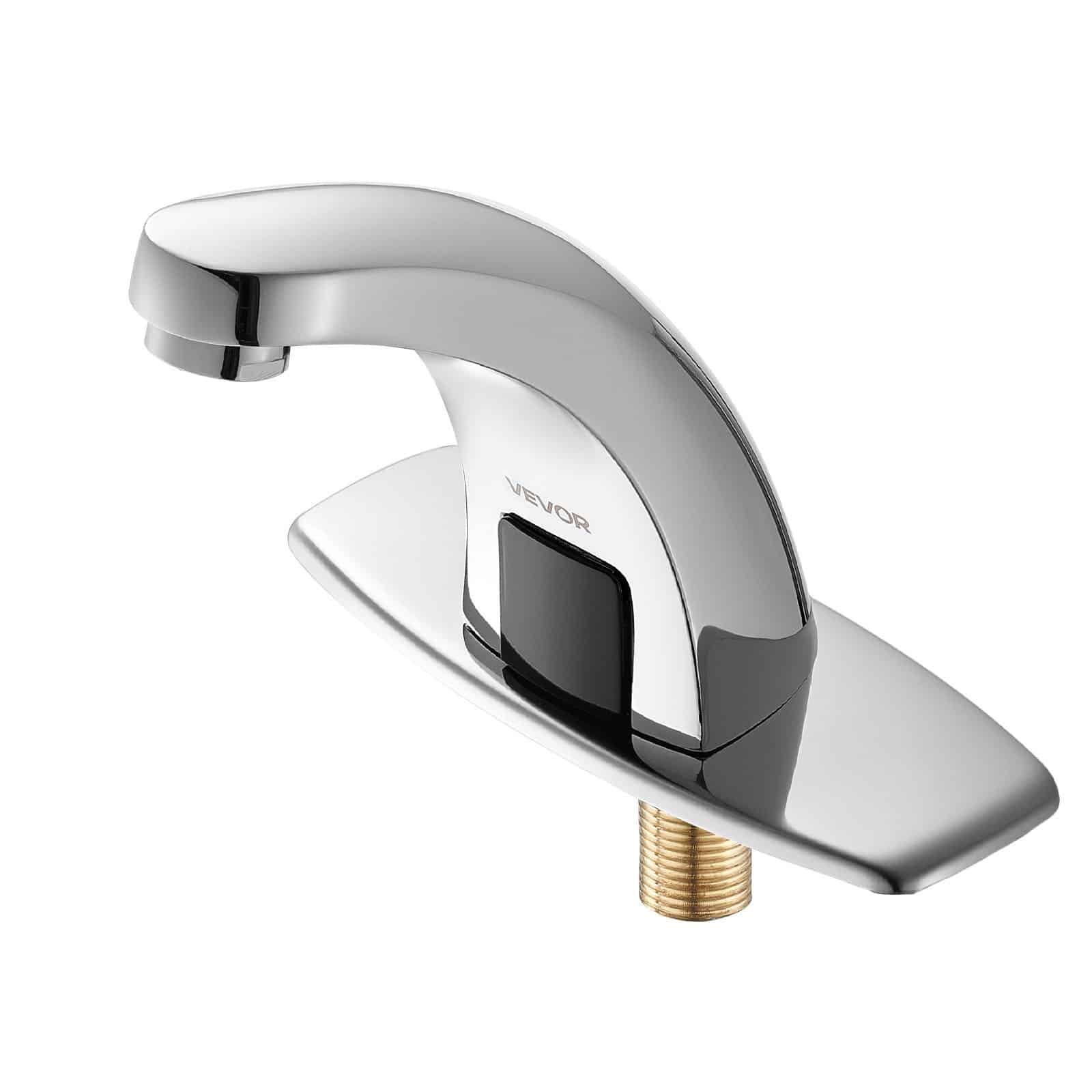 VEVOR Touchless Bathroom Faucet Chrome, Automatic Sensor, Hot/Cold Water, Battery Operated, Fits Ø9.5mm Pipe, Commercial Use - Зображення 12