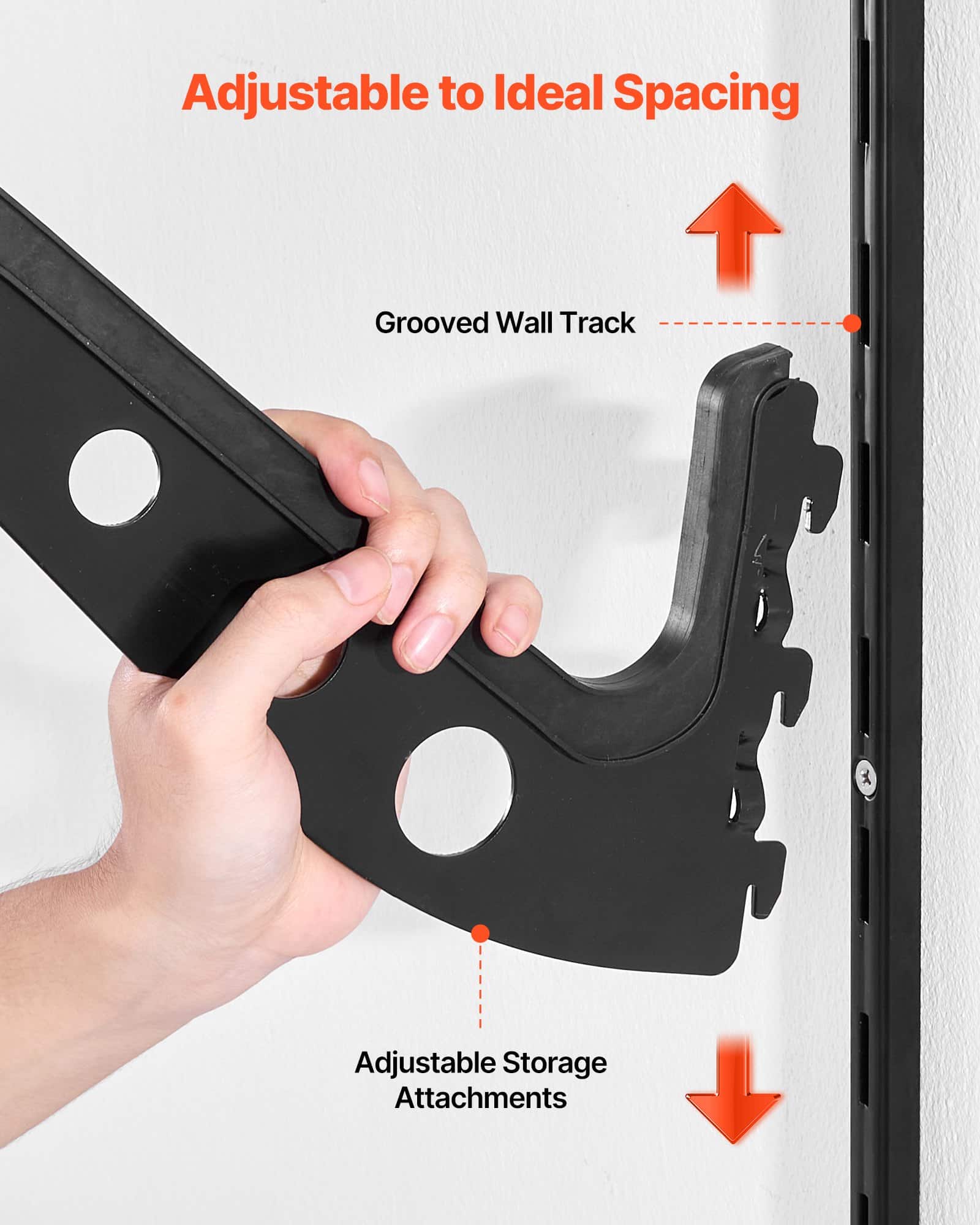VEVOR 4-Tier Wall-Mounted Surfboard Rack, Adjustable Metal Storage for Surfboards, Skis, Snowboards & Skateboards, 45.3 kg Load - Image 5
