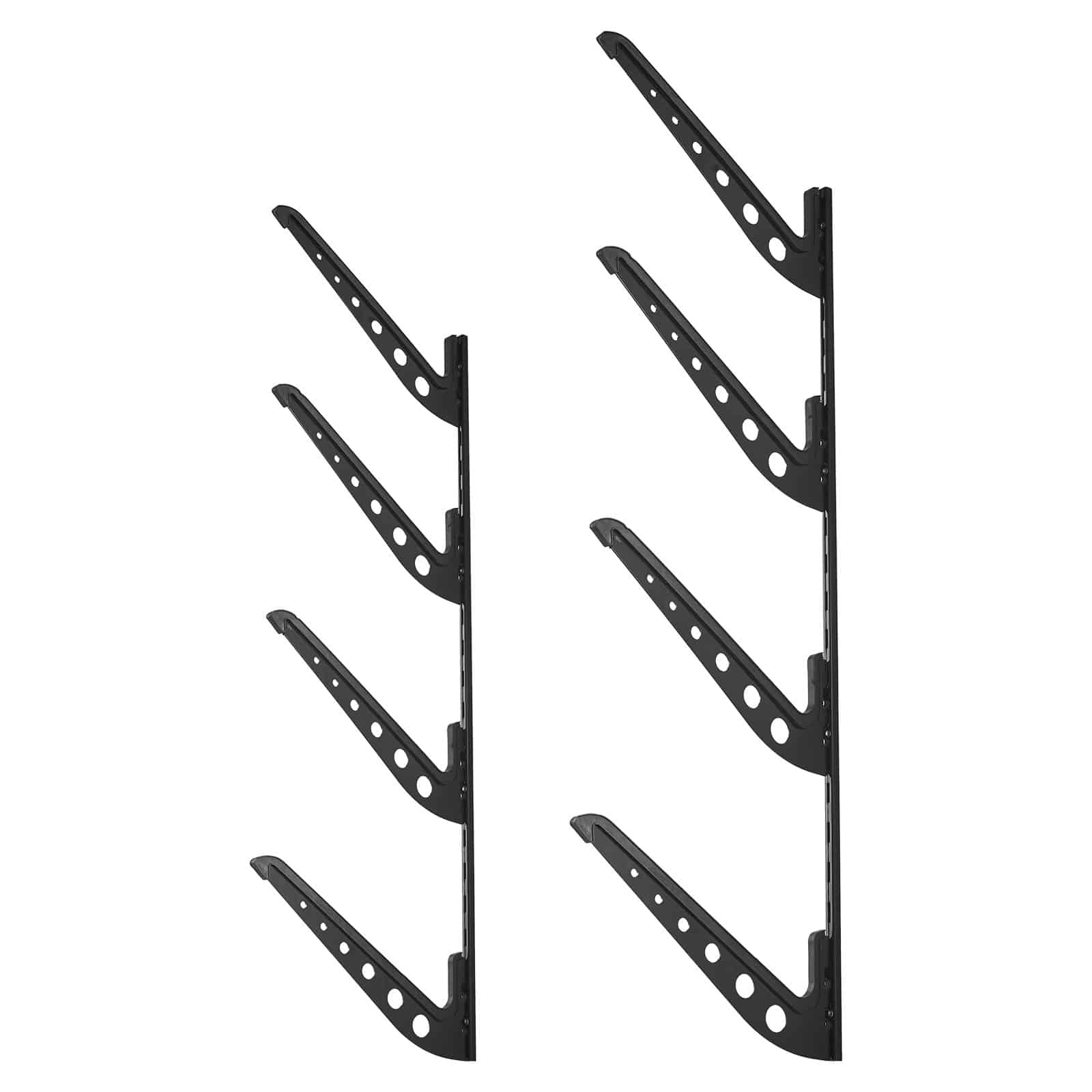 VEVOR 4-Tier Wall-Mounted Surfboard Rack, Adjustable Metal Storage for Surfboards, Skis, Snowboards & Skateboards, 45.3 kg Load - Image 11