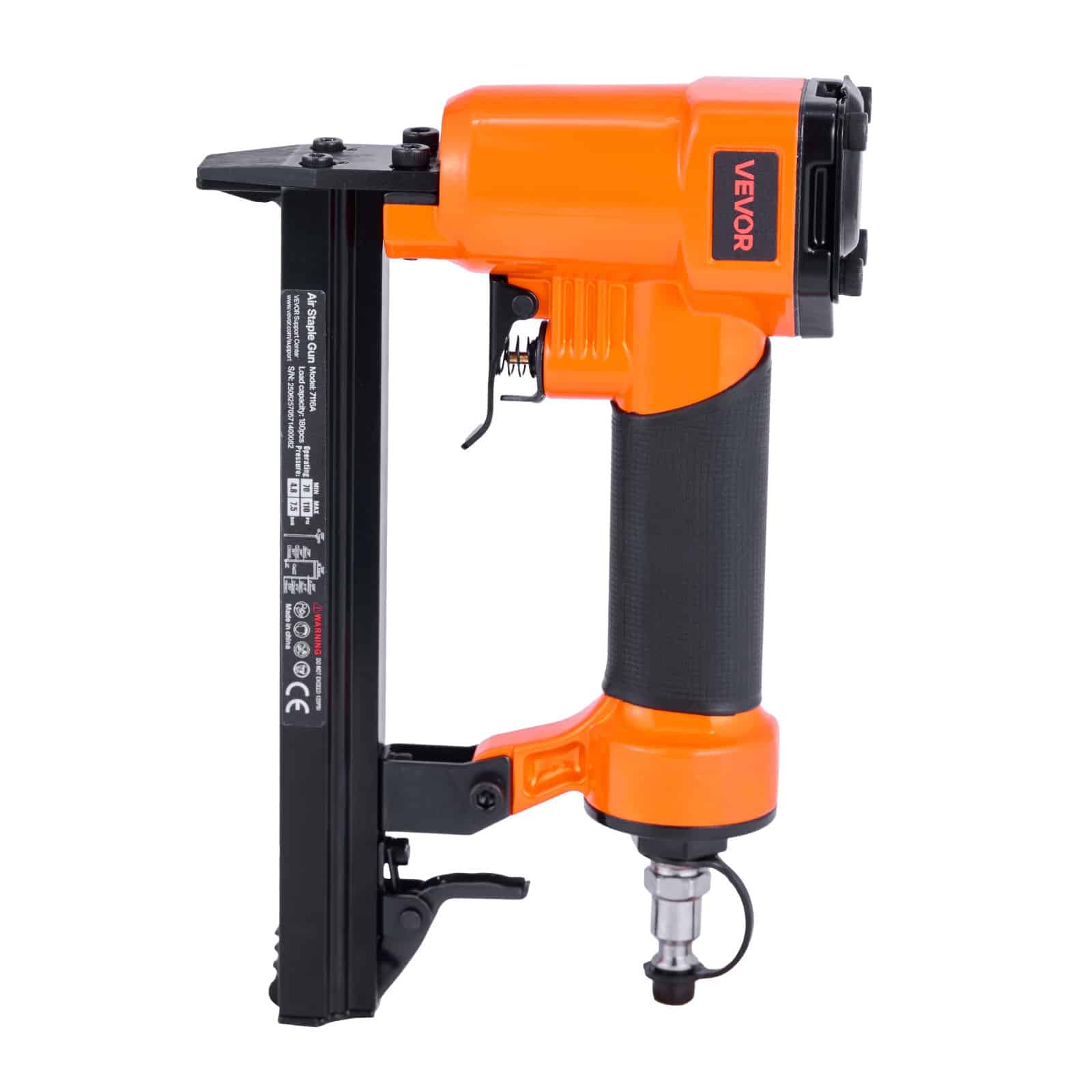 VEVOR 22 Gauge Pneumatic Staple Gun for 71 Series, 9.1mm Crown, 4–16mm Staples, 70–110 PSI, Upholstery & Woodworking Tool — attēls 10