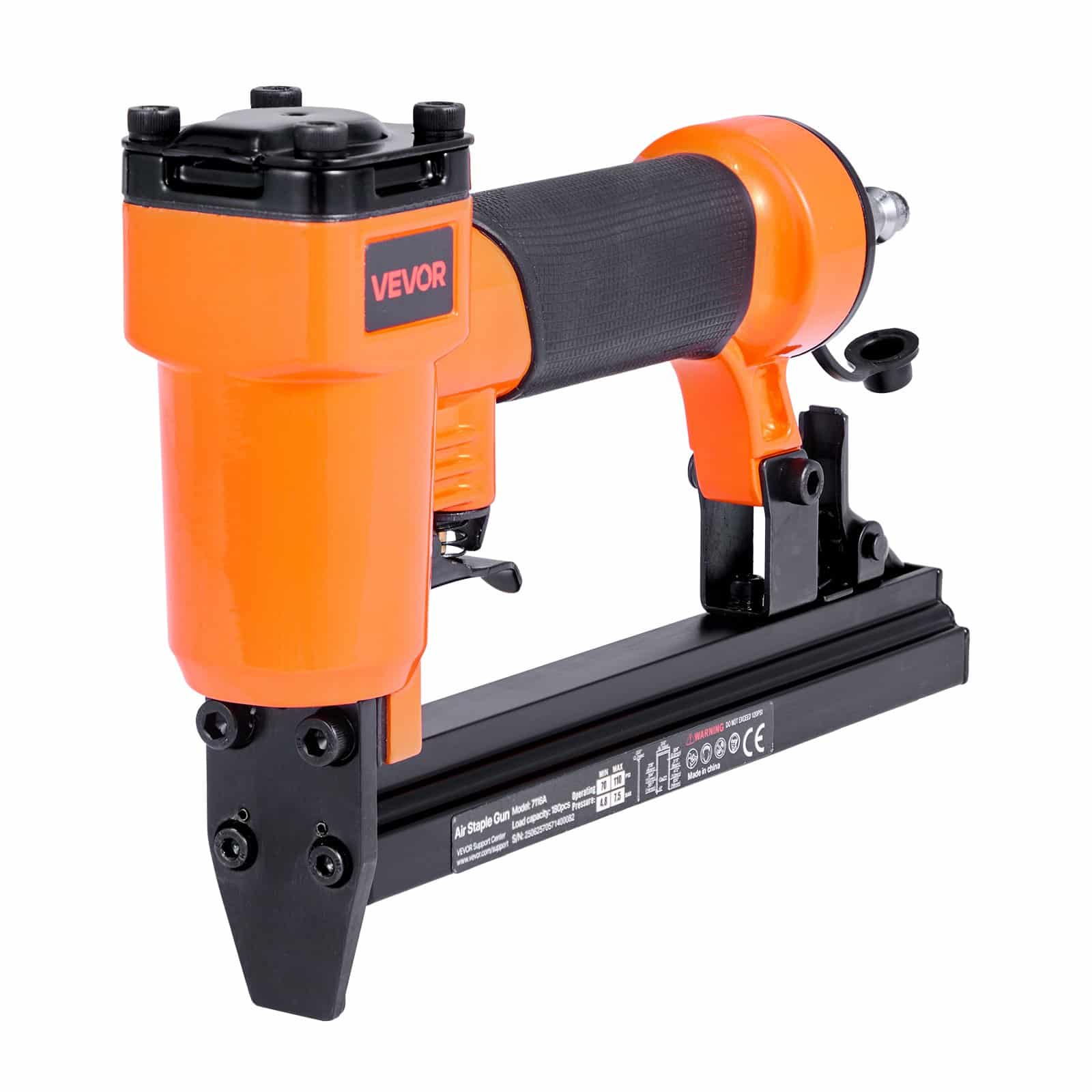 VEVOR 22 Gauge Pneumatic Staple Gun for 71 Series, 9.1mm Crown, 4–16mm Staples, 70–110 PSI, Upholstery & Woodworking Tool — attēls 11