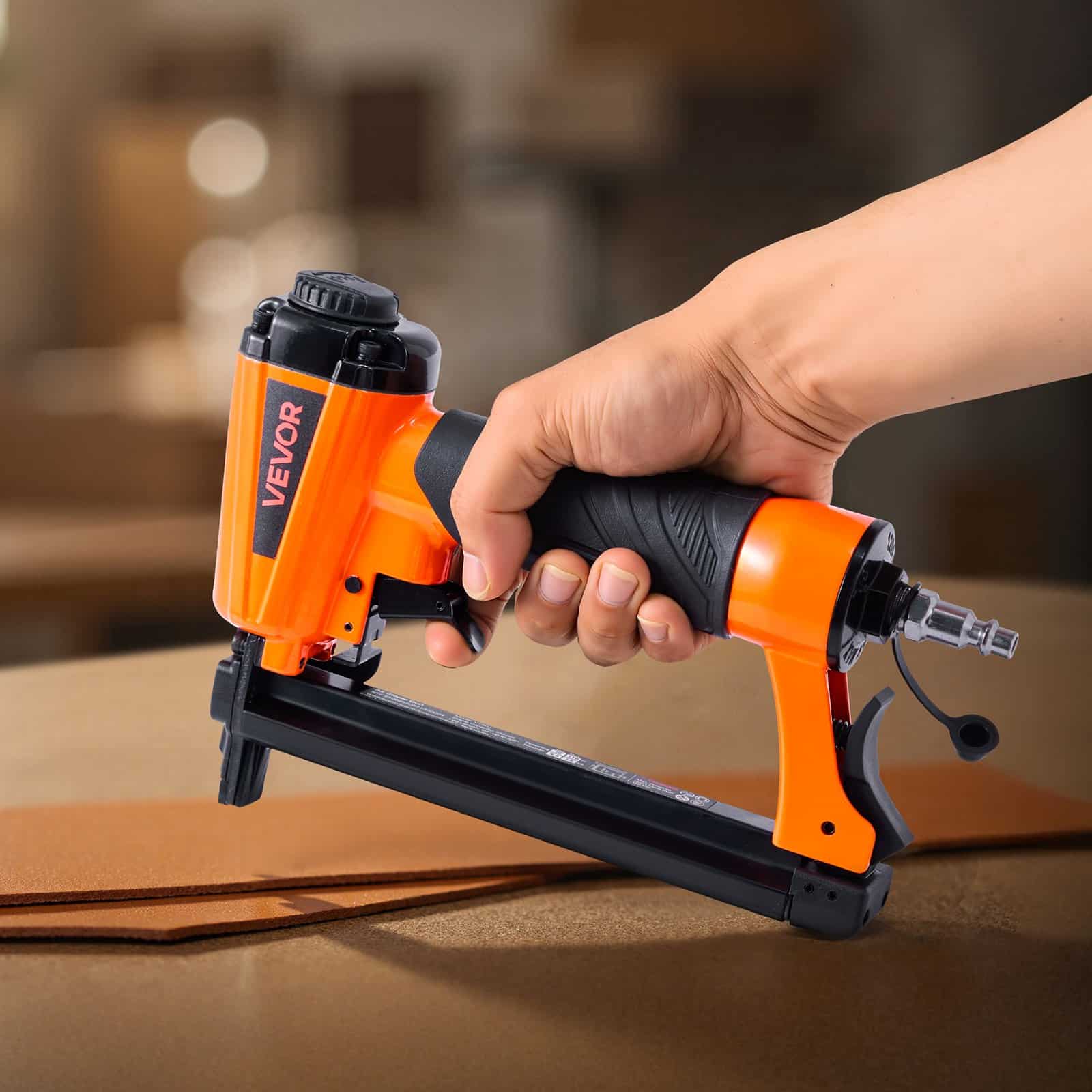 VEVOR 20 Gauge Pneumatic Staple Gun for 10.8mm Crown 4–16mm Staples, 70–110 PSI Air Stapler for Upholstery & Woodworking — attēls 8