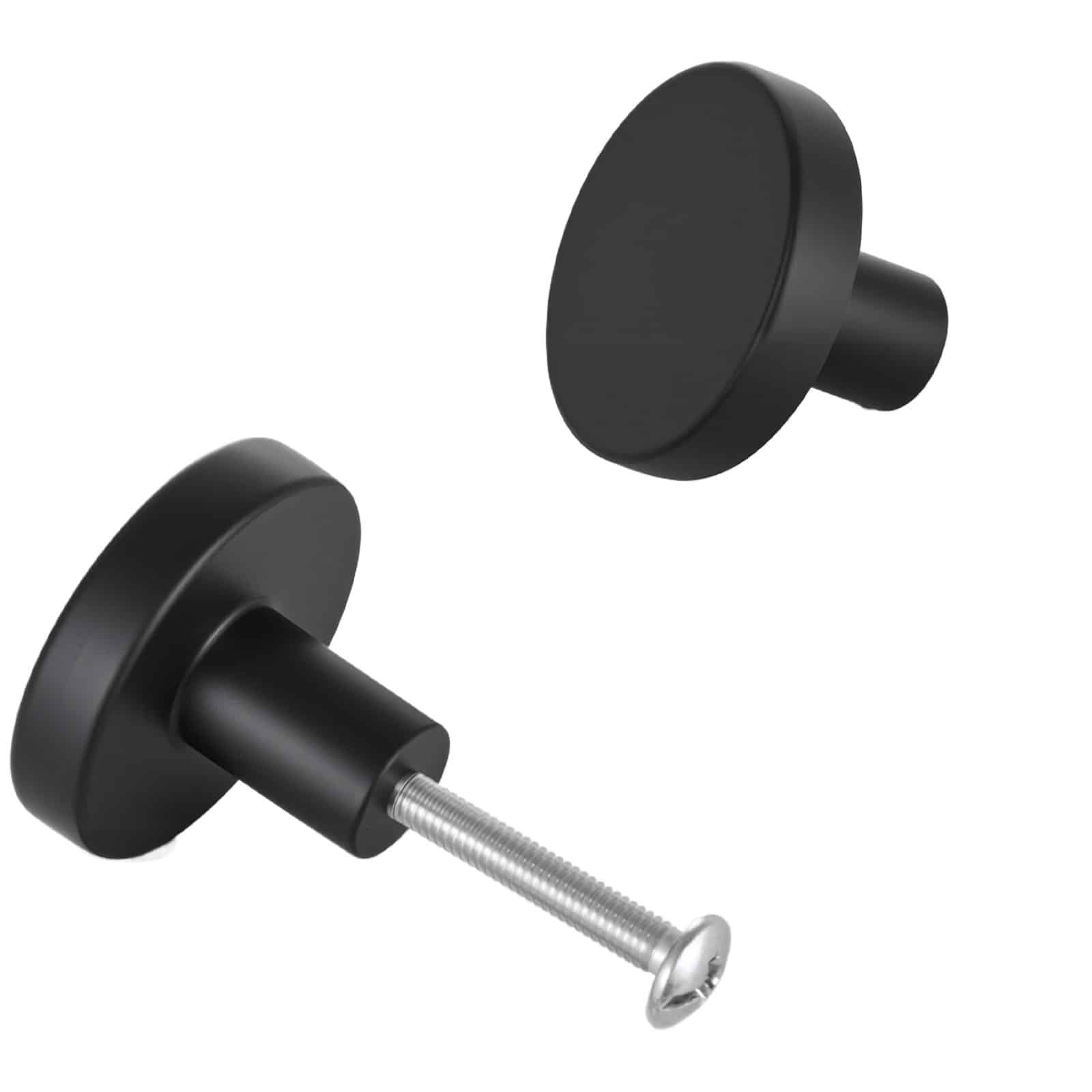 VEVOR 10-Pack Black Zinc Alloy Cabinet Knobs, 32 mm Solid Mushroom Drawer Pulls with Screws for Kitchen, Bathroom & Closets – Paveikslėlis 12