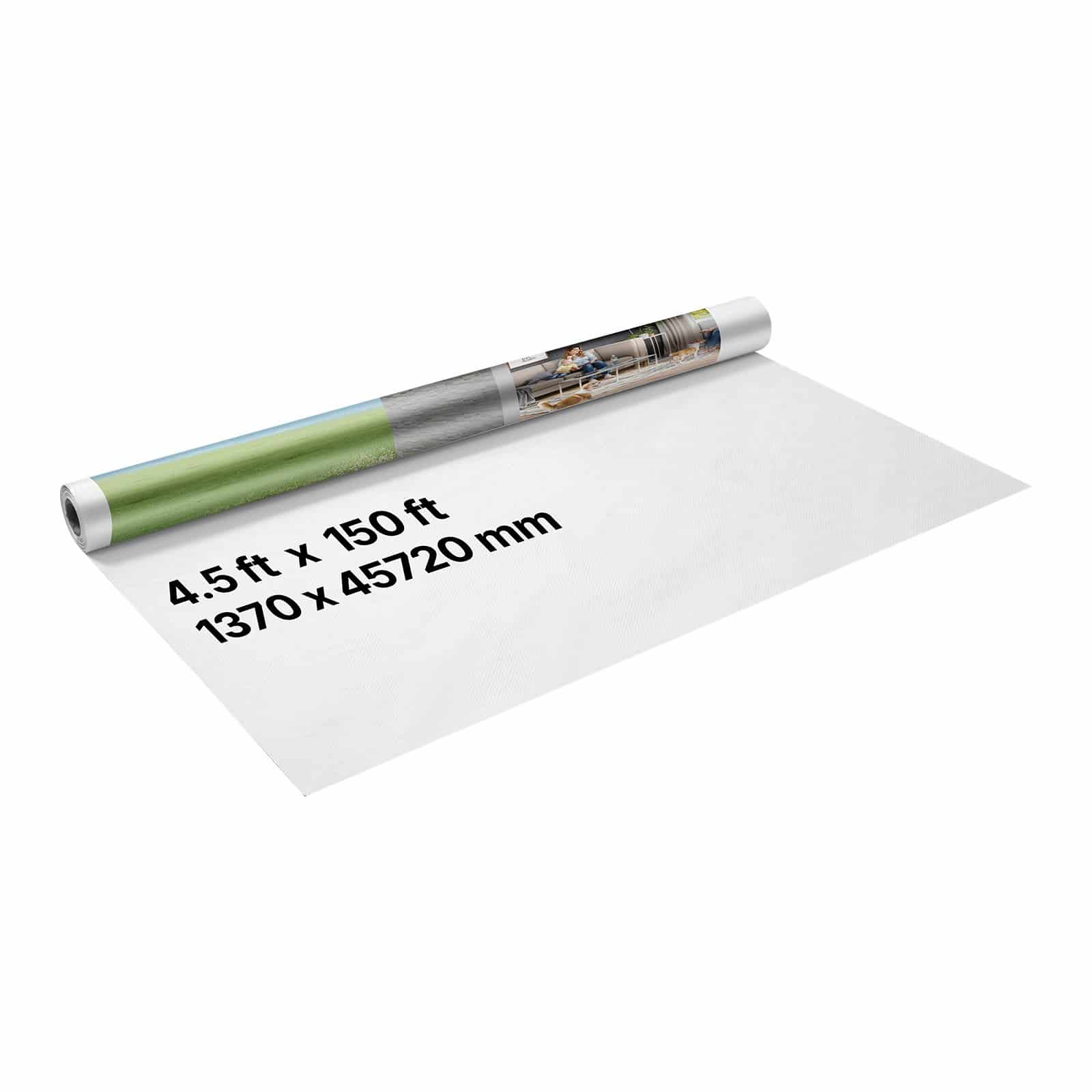 VEVOR House Wrap 1370x45720 mm, 0.13 mm Thick PE Vapor Barrier Sheeting, Tear-Resistant, Waterproof, for Home & Commercial Use