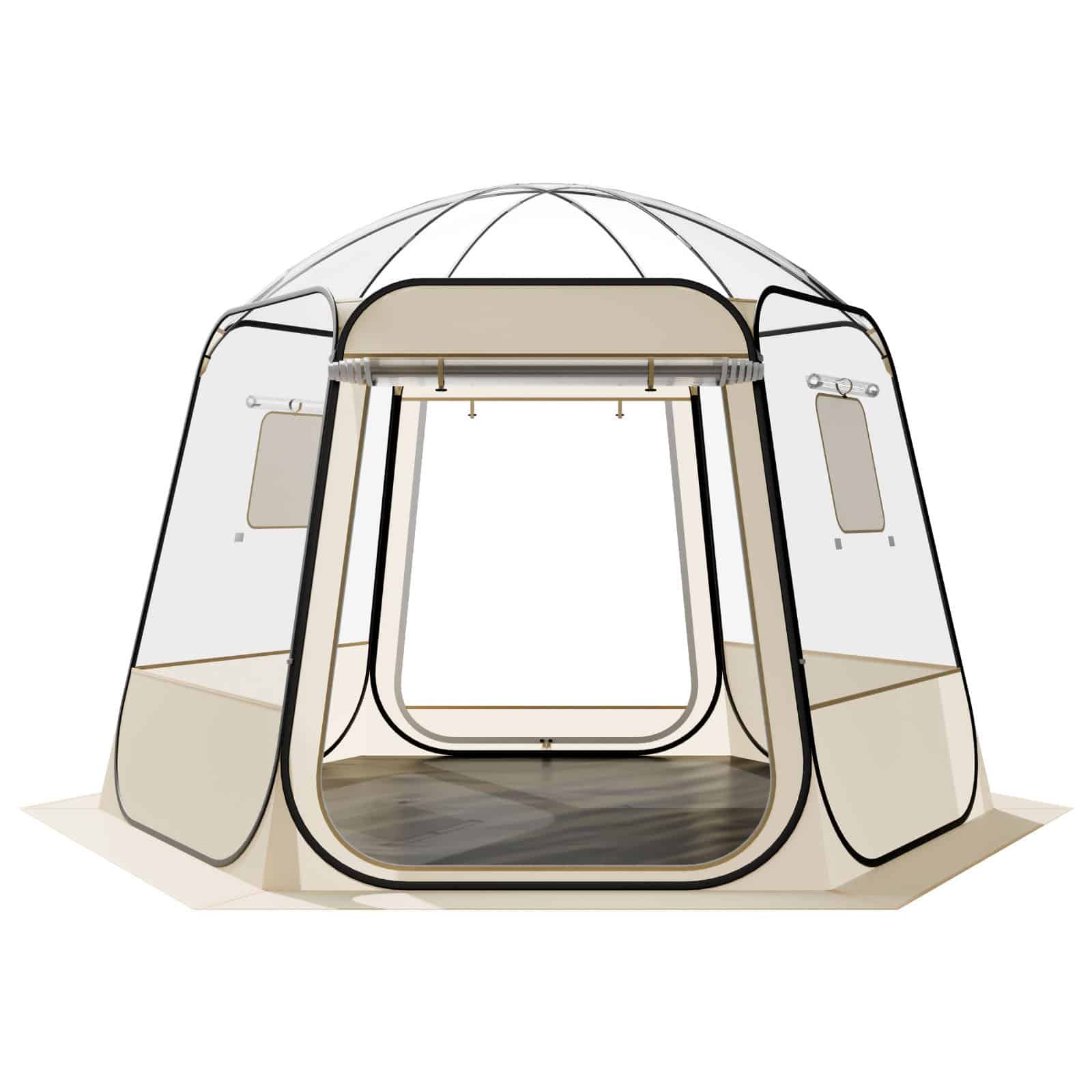 VEVOR 3.05x2.75m Clear Pop-Up Bubble Tent for 4-8 People, Waterproof UV-Resistant Dome with 540° View for Garden & Patio - Зображення 9