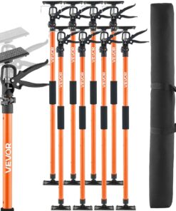 VEVOR 8-Pack Telescopic Cabinet Support Poles, 116–290 cm, 70 kg Load, Adjustable Jack for Cabinets, Drywall & Cargo