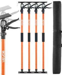 VEVOR 4-Pack Adjustable Cabinet Support Poles, 116–290 cm Steel Telescopic Jacks, 70 kg Load, for Drywall & Cabinets Install
