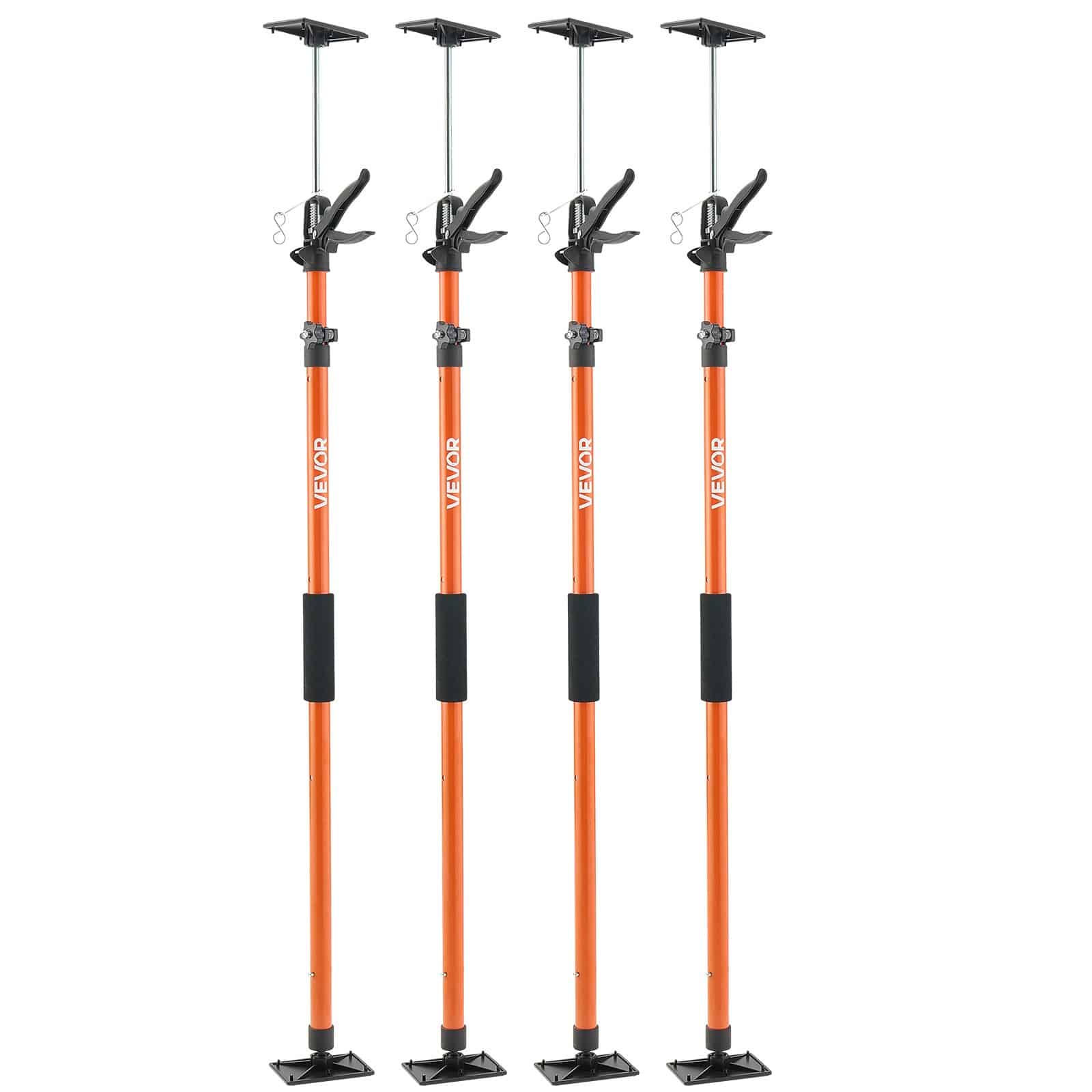 VEVOR 4-Pack Adjustable Cabinet Support Poles, 116–290 cm Steel Telescopic Jacks, 70 kg Load, for Drywall & Cabinets Install - Image 9