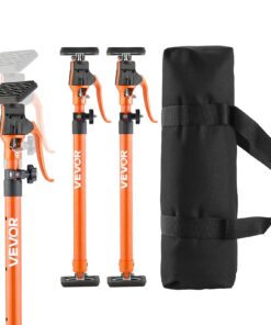 VEVOR 2-Pack Adjustable Cabinet Jack Support Poles, 64.5–115 cm Telescopic Steel Rods, 100 kg Load, for Drywall & Cabinet Lifting