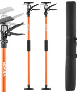 VEVOR Adjustable Cabinet Jack Support Poles 2-Pack, 116–290 cm, 70 kg Load, Telescopic Rods for Drywall & Cabinet Installation