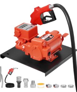 VEVOR 230V Fuel Transfer Pump 76 L/min, Electric Oil Pump with Meter, Auto Nozzle & Hose for Gasoline, Diesel, Biodiesel