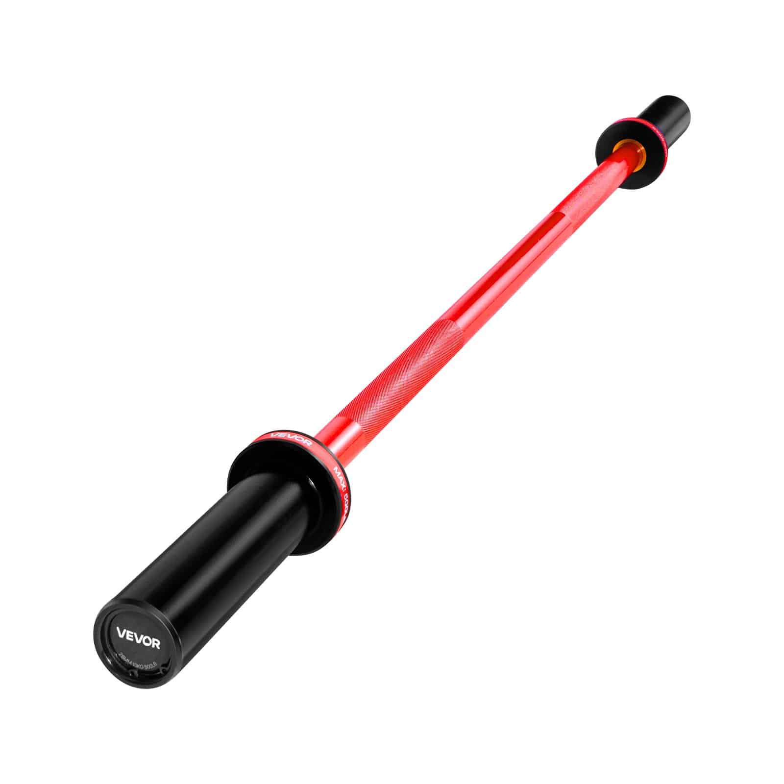 VEVOR 120cm Barbell Bar for 50mm Plates, 226kg Capacity, Knurled Grip, Bearings, Strength & Powerlifting Training - Pilt 9