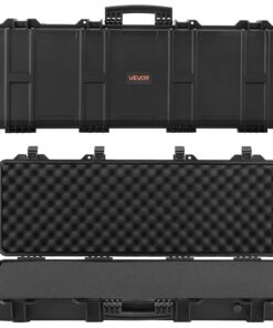 VEVOR жорсткий кейс для гвинтівки 108,9 см із колесами, замикається, IP67 водо- та пилонепроникний чохол з 4 шарами поролону, придатний для TSA, чорний