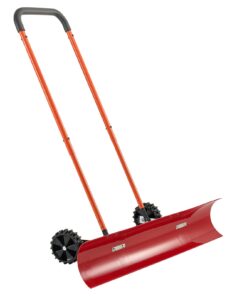 Лопата для снега VEVOR 96 см на колесиках с регулируемой ручкой и двунаправленным лезвием (прочный пластиковый снегоочиститель для подъездных путей)