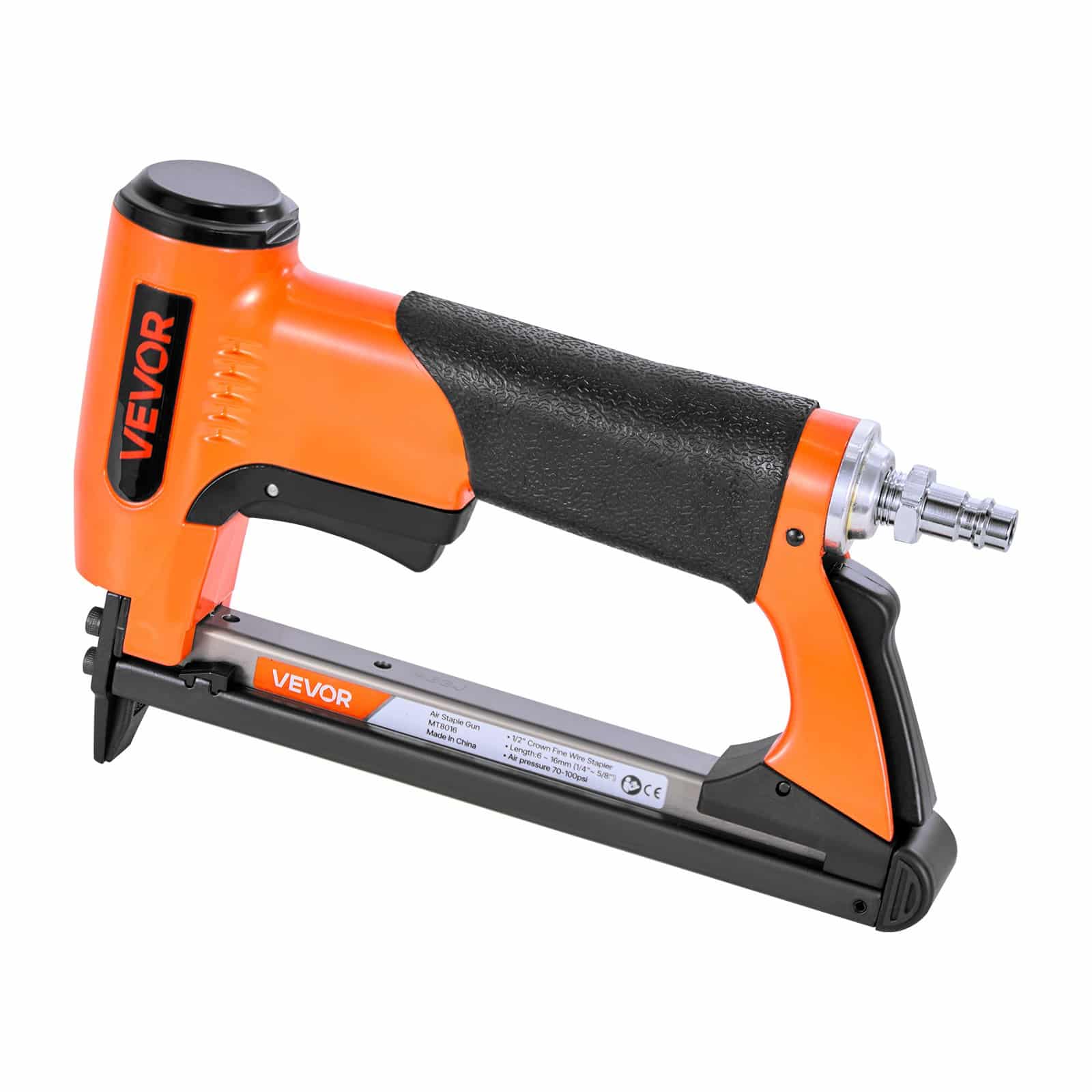 VEVOR 21 Gauge Pneumatic Staple Gun for 80 Series Staples, 12.8mm Crown, 6–16mm Length, 150pcs Capacity, for Upholstery & Woodwork — attēls 12