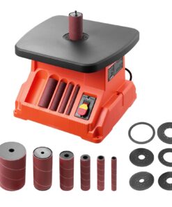 VEVOR Oscillating Spindle Sander 2000 RPM with 6 Sleeves (12.7–76.2 mm), 16 mm Stroke, 390x415 mm Table for Woodworking & Crafts