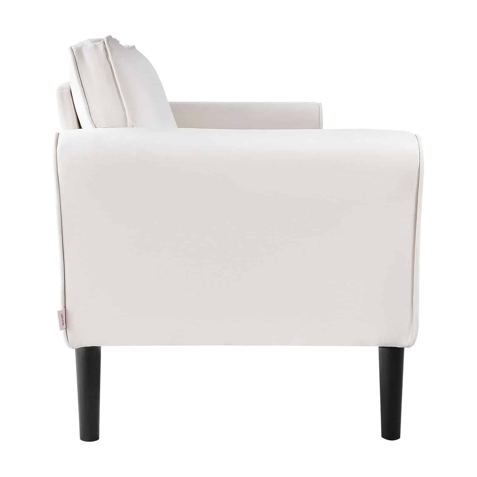 VEVOR 176 cm Velvet Loveseat Sofa for Living Room, 2-Seater Couch with Soft Cushions, Sturdy Frame, White - Зображення 10