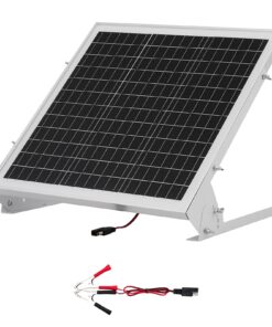 VEVOR 20W 12V сонячний зарядний пристрій з MPPT контролером, водостійка панель для авто, човна, кемпера, даху, з регульованим кріпленням