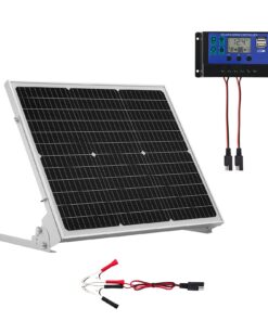 VEVOR 50W 12V сонячний зарядний пристрій з MPPT контролером, водонепроникна панель для авто, причепа, човна, даху