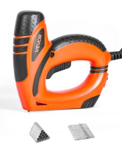 VEVOR 2-in-1 Electric Nail & Staple Gun, 18GA 15mm Brad Nailer with 1000 Staples & Nails, Non-Slip Grip for DIY & Woodworking