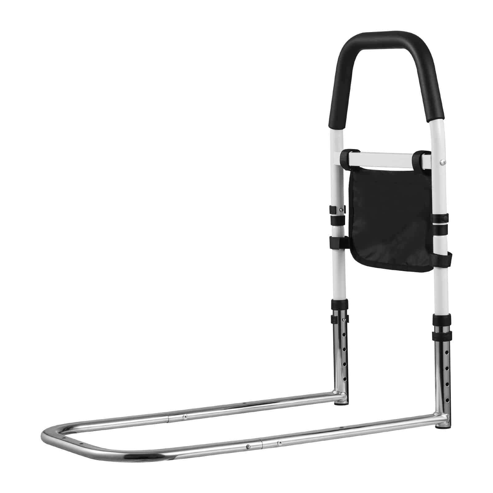 Adjustable Bed Rail for Elderly with PU Handrail, Non-Slip Assist Cane, Carbon Steel Support for Double to King Beds, 136kg Capacity - Зображення 9