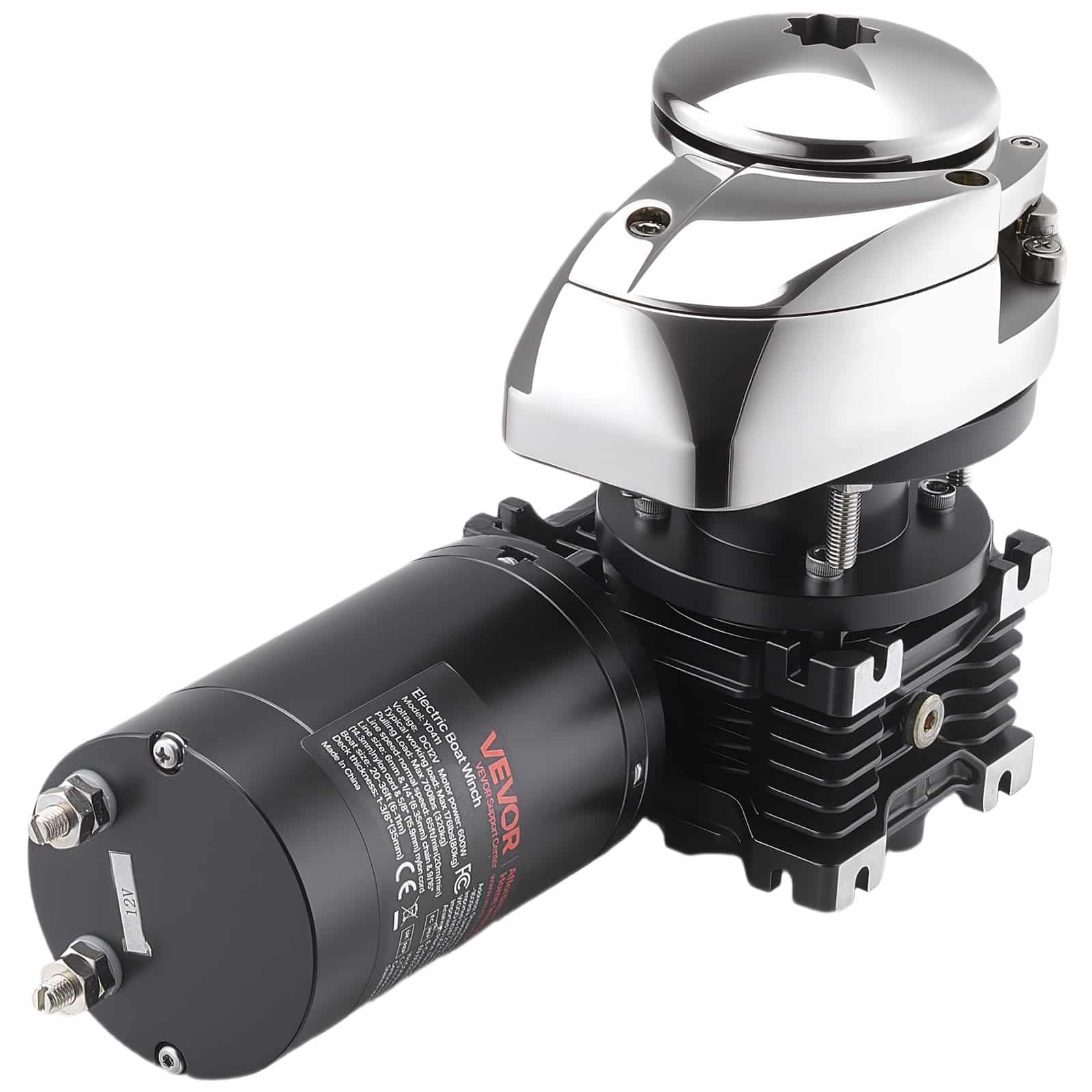VEVOR 12V 600W Vertical Anchor Windlass for Boats 6–11m, Max Pull 320kg, Fits 6.35mm Chain or 14.3/15.9mm Rope, 316 SS - Зображення 9