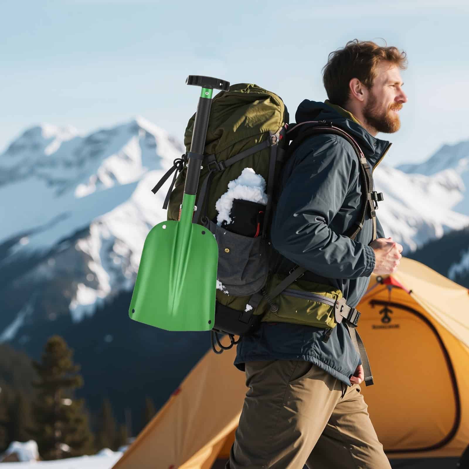 VEVOR 21.5cm Wide Aluminum Snow Shovel with T-Handle, Adjustable, Lightweight, for Driveway, Car, Camping, and Garden Use – Paveikslėlis 8