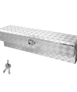 VEVOR izturīga alumīnija kravas kastes instrumentu kaste, 101L ar slēdzeni, piemērota pikapiem, RV, piekabēm, 1219x340x330mm, sudraba
