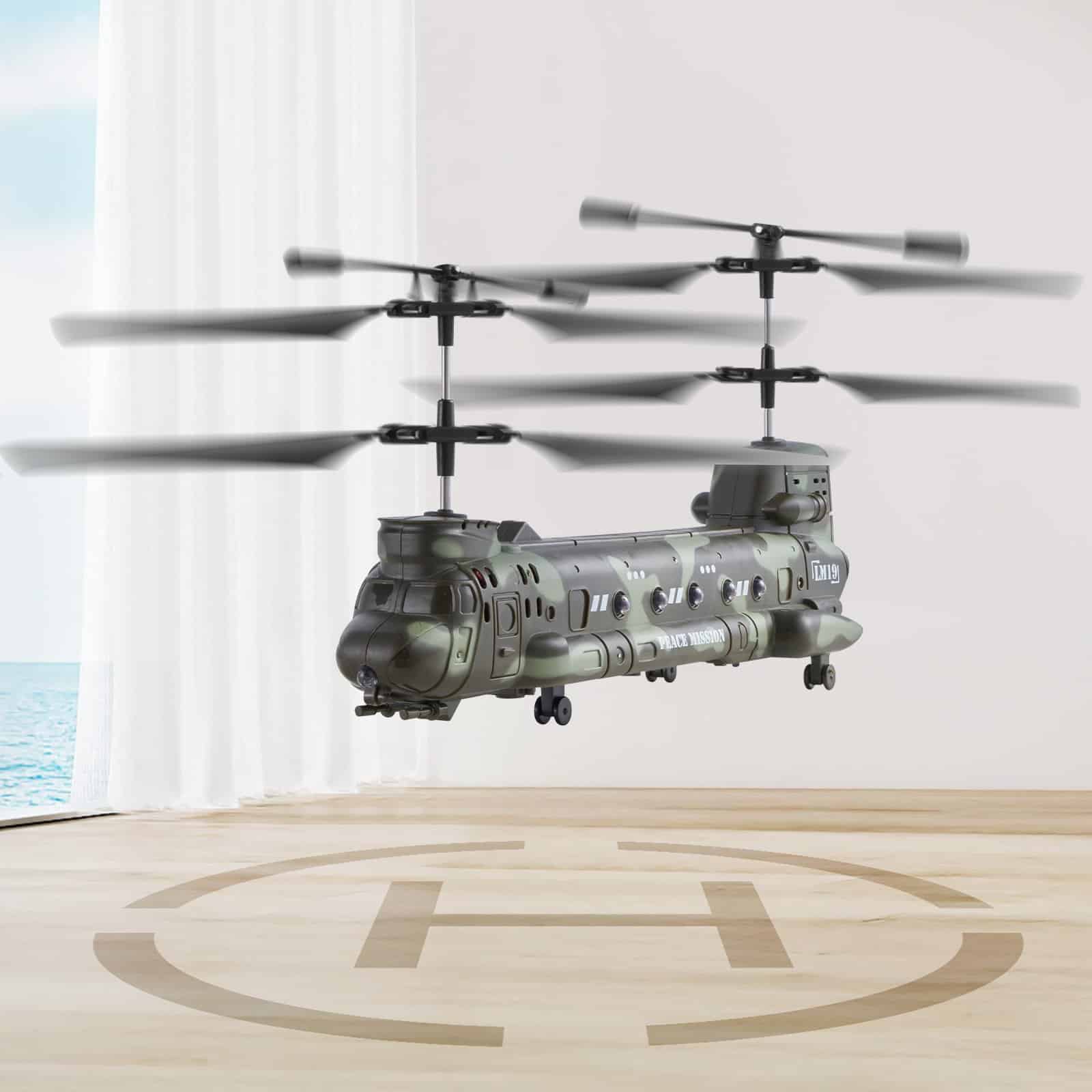 VEVOR RC Military Helicopter Toy, 2.4GHz, 3.5-Channel, LED Lights, 20 Min Flight, One-Key Control, for Kids 8+ — attēls 8