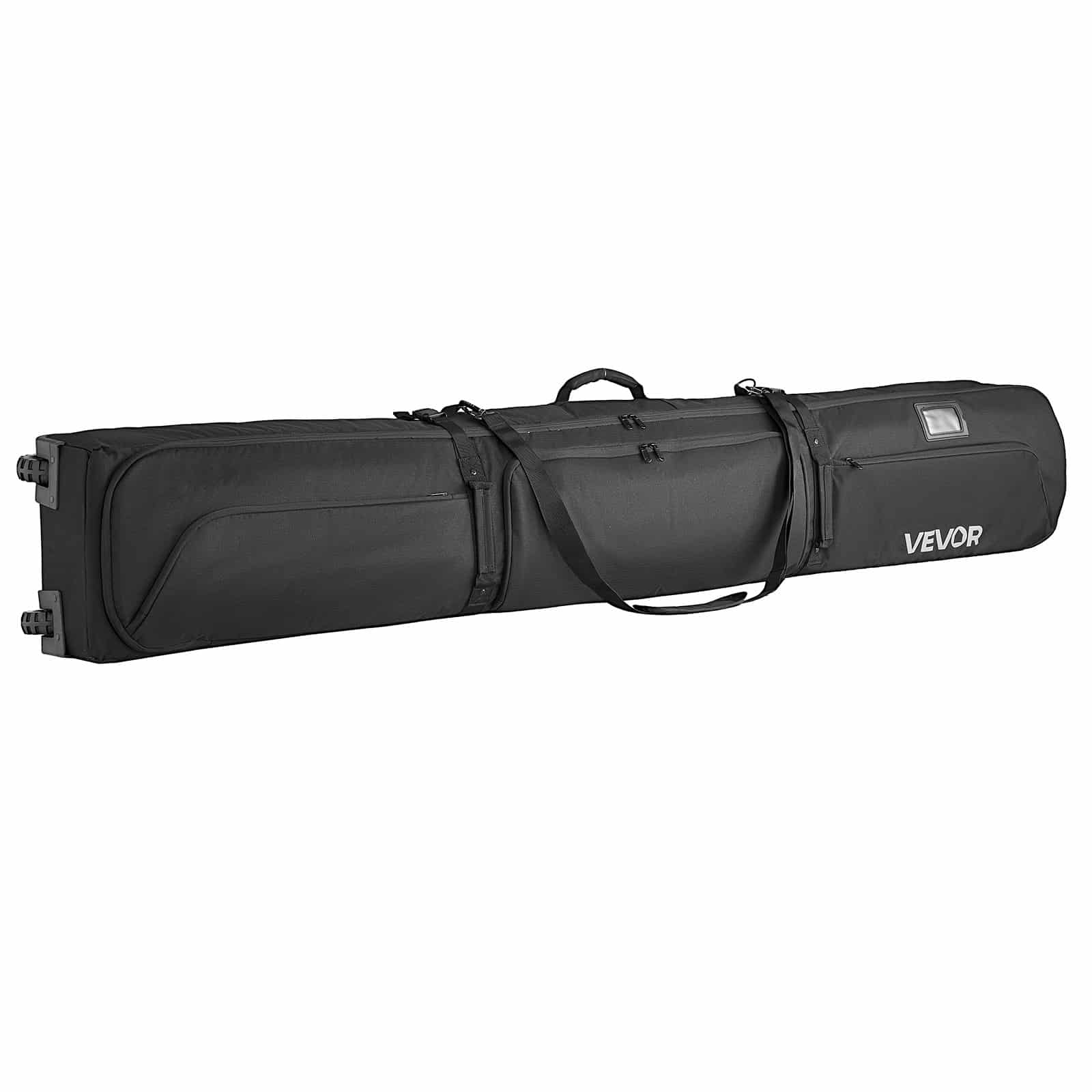 VEVOR Ski Roller Bag 190 cm, Padded Waterproof Snowboard Bag with Wheels & Straps for Air Travel, Fits Skis, Gear, Helmet - Black - Зображення 9
