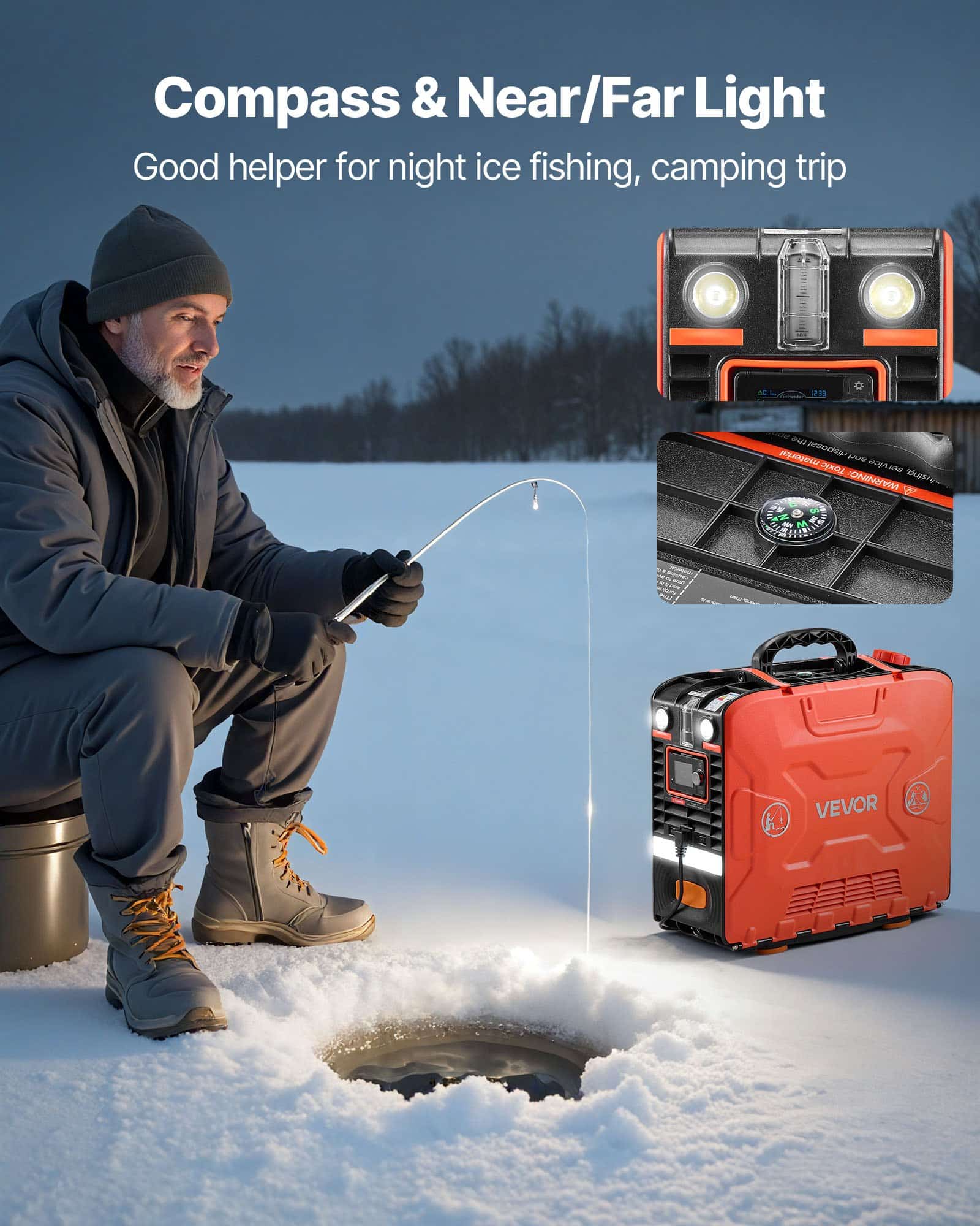VEVOR 5–8kW 12V Diesel Air Heater with Bluetooth App, Remote & LCD, 4.5L Tank – Portable All-in-One for RVs, Vans, Campers, Garages — attēls 4