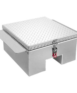 VEVOR Izturīga Alumīnija Instrumentu Kaste Kravas Auto Gultai, 770x610x310 mm, 100 kg, Ūdensizturīga Glabātuve Pikapiem/RV/Piekabēm, Sudraba