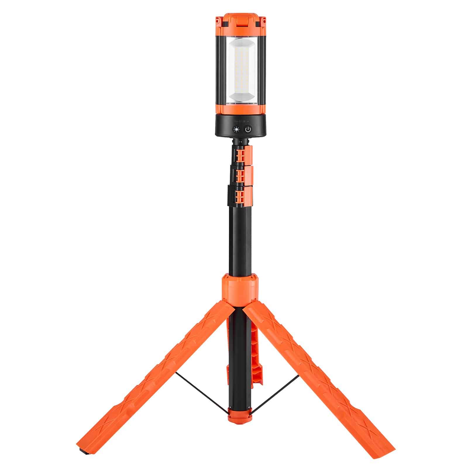 VEVOR 2200lm Rechargeable LED Work Light with Tripod, 10Ah Battery, 3 Adjustable Heads, 3000K-6500K, IP65, Portable Site Lamp - Image 12