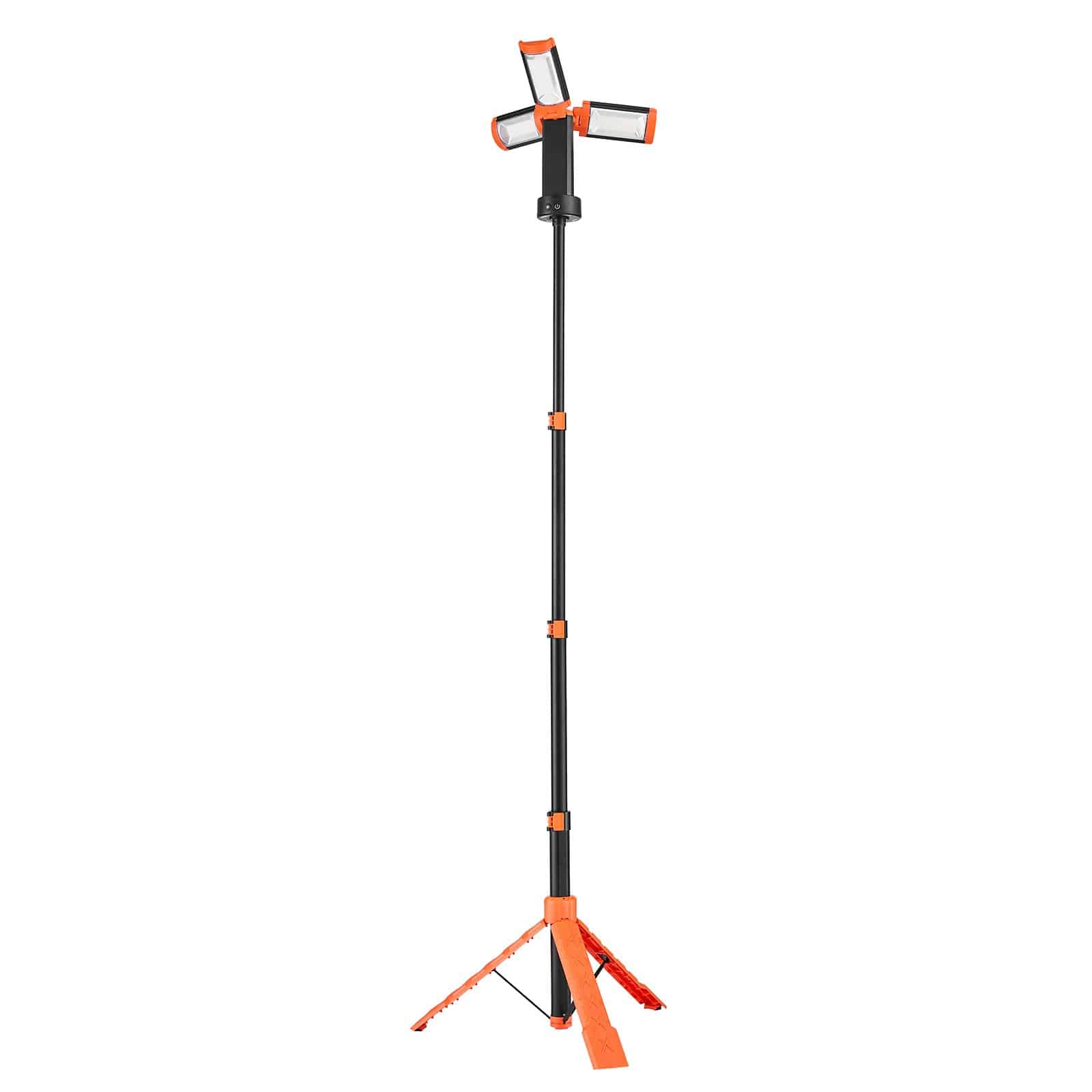 VEVOR 2200lm Rechargeable LED Work Light with Tripod, 10Ah Battery, 3 Adjustable Heads, 3000K-6500K, IP65, Portable Site Lamp - Image 9