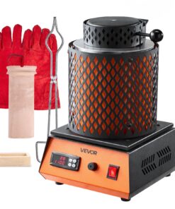 VEVOR 1350W Electric Metal Melting Furnace Kit with 3kg Ceramic Crucible, 1150℃ Max Temp, for Gold, Silver, Jewelry & DIY Projects