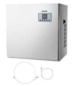 VEVOR Коммерческая Льдогенераторная Головка, 250 кг/Сутки, Нержавеющая Сталь, Самоочистка, Для Ресторанов и Отелей