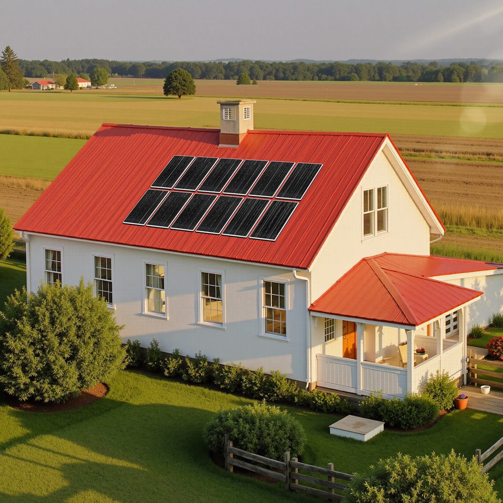 VEVOR 9600Wh Solar Power Kit 2400W 48V - 12x200W Monocrystalline Panels, 51.2V 100Ah LiFePO₄ Battery, 5000W Inverter - Зображення 8