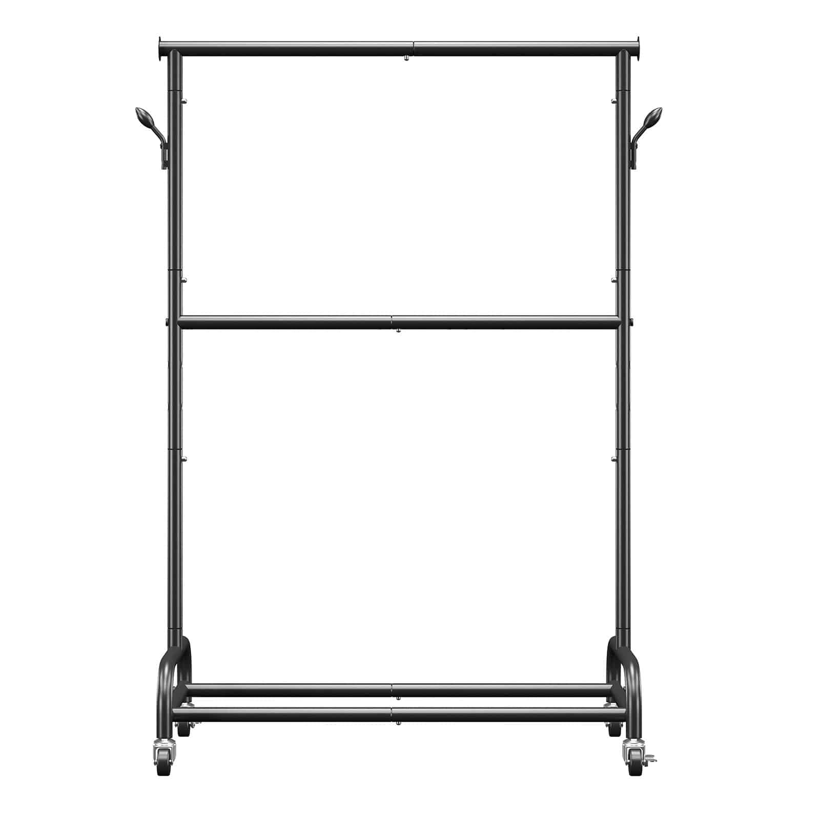 VEVOR Heavy Duty Rolling Clothes Rack with Adjustable Rods & Hooks, 68 kg Capacity, Carbon Steel, 106.5x195.5 cm, with Wheels - Image 12