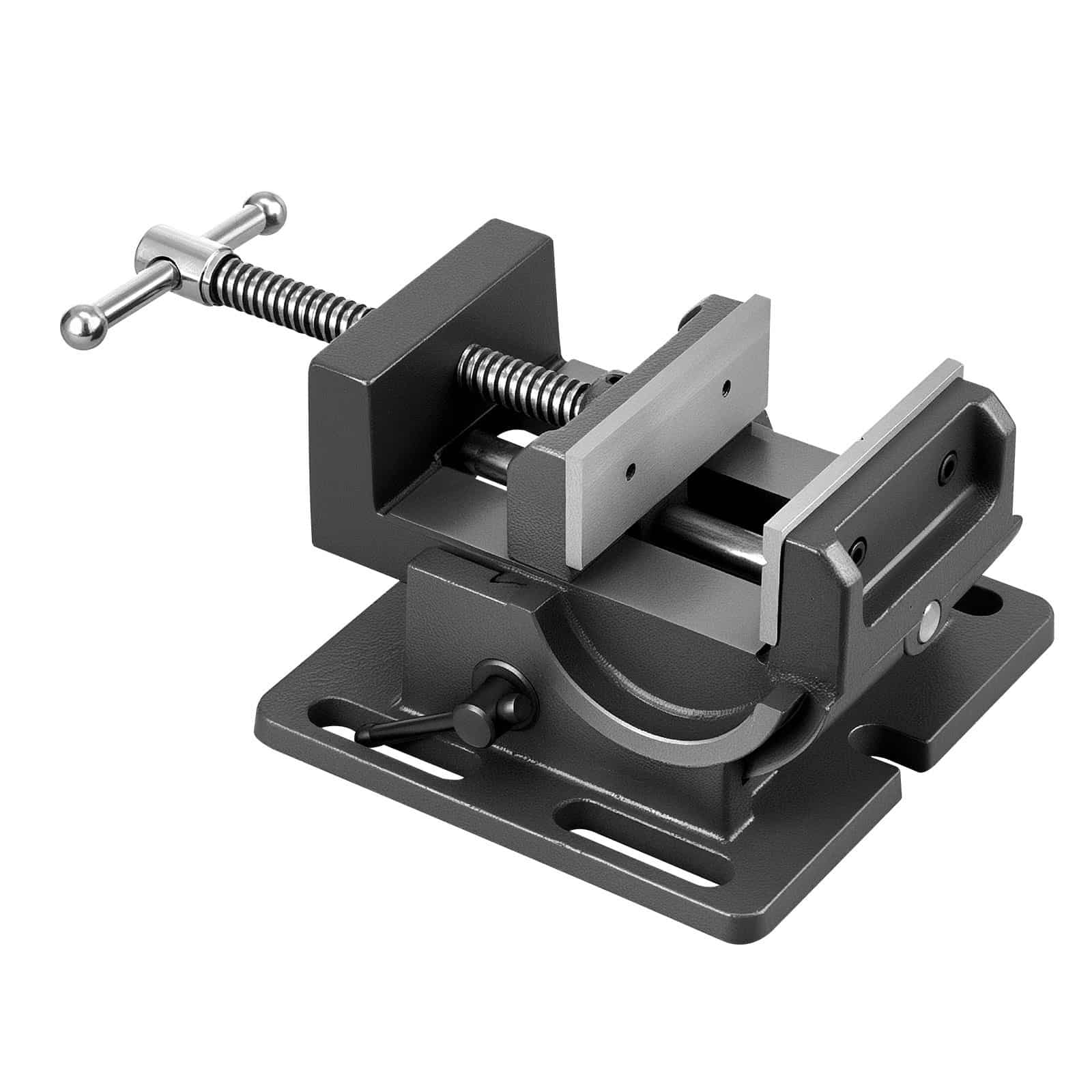 VEVOR 108mm Tilting Drill Press Vise, 0–90° Adjustable Angle, Cast Iron Bench Vise for Woodworking & Metalworking - Image 9