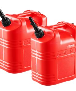 VEVOR 19L degvielas tvertne ar snīpi, 15L/min plūsma, noplūdēm drošs, 2 gab komplekts, pārnēsājams auto, motocikliem, ATV, sarkans