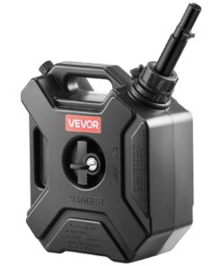 VEVOR 5L degvielas konteiners ar snīpi, slēdzams kronšteins, 15L/min plūsma, necaurlaidīgs un pārnēsājams automašīnai, motociklam, visurgājējam, melns