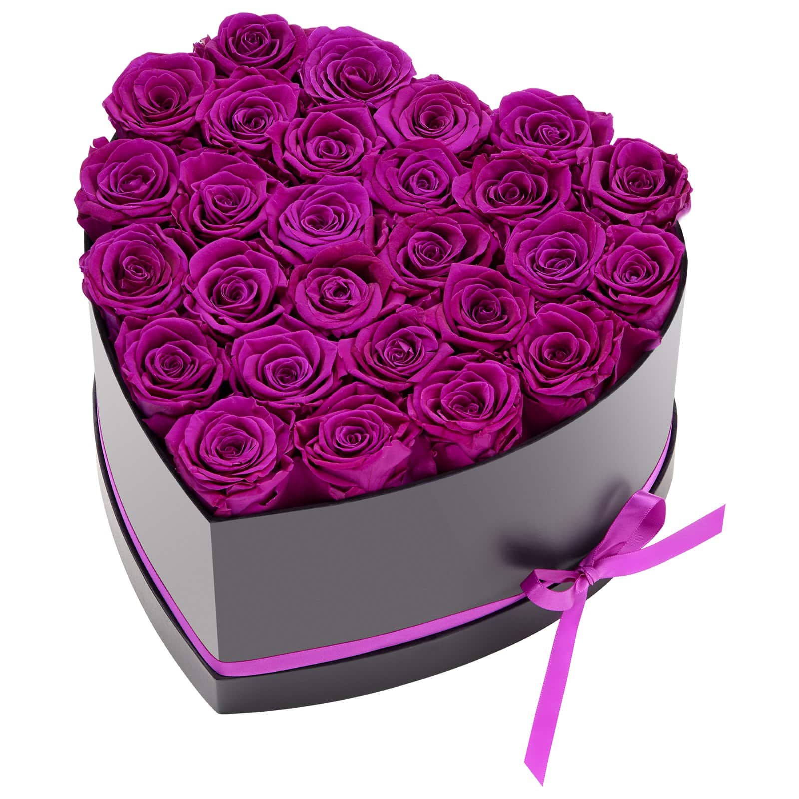 VEVOR Preserved Roses, 27 Eternal Purple Roses in Heart Box, Long-Lasting Gift for Women, Anniversary, Birthday, Valentine's Day — изображение 10