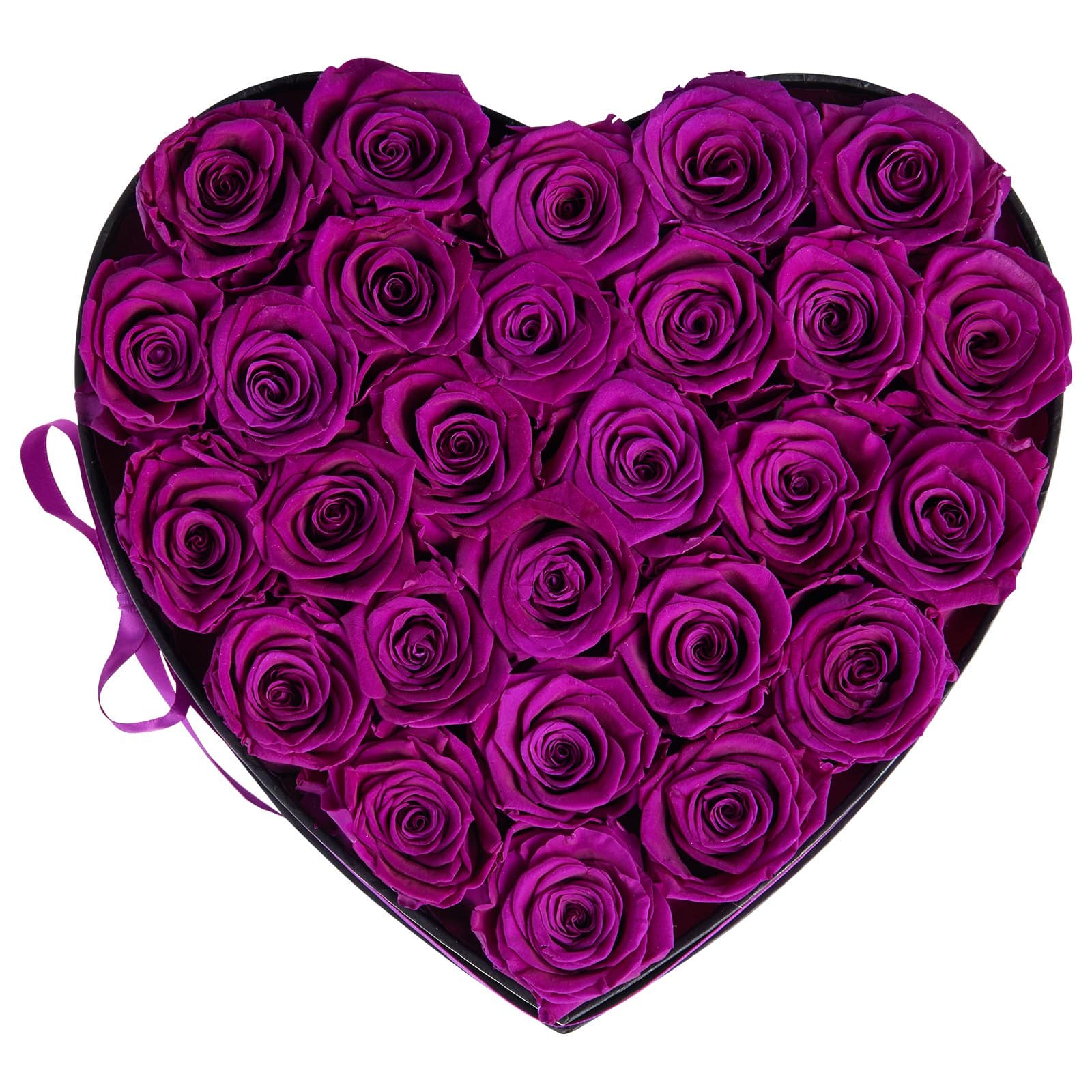 VEVOR Preserved Roses, 27 Eternal Purple Roses in Heart Box, Long-Lasting Gift for Women, Anniversary, Birthday, Valentine's Day — изображение 11