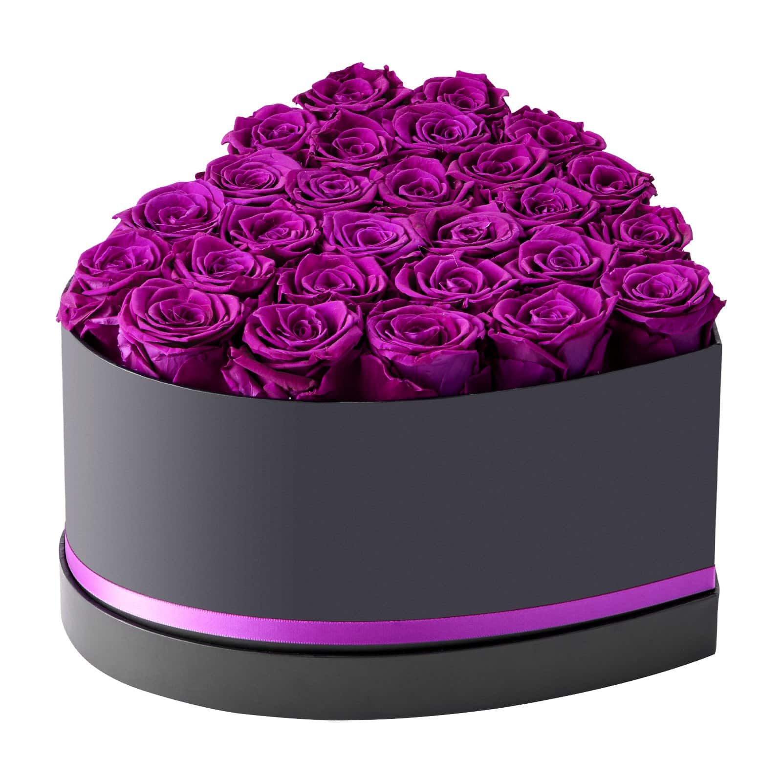 VEVOR Preserved Roses, 27 Eternal Purple Roses in Heart Box, Long-Lasting Gift for Women, Anniversary, Birthday, Valentine's Day — изображение 12