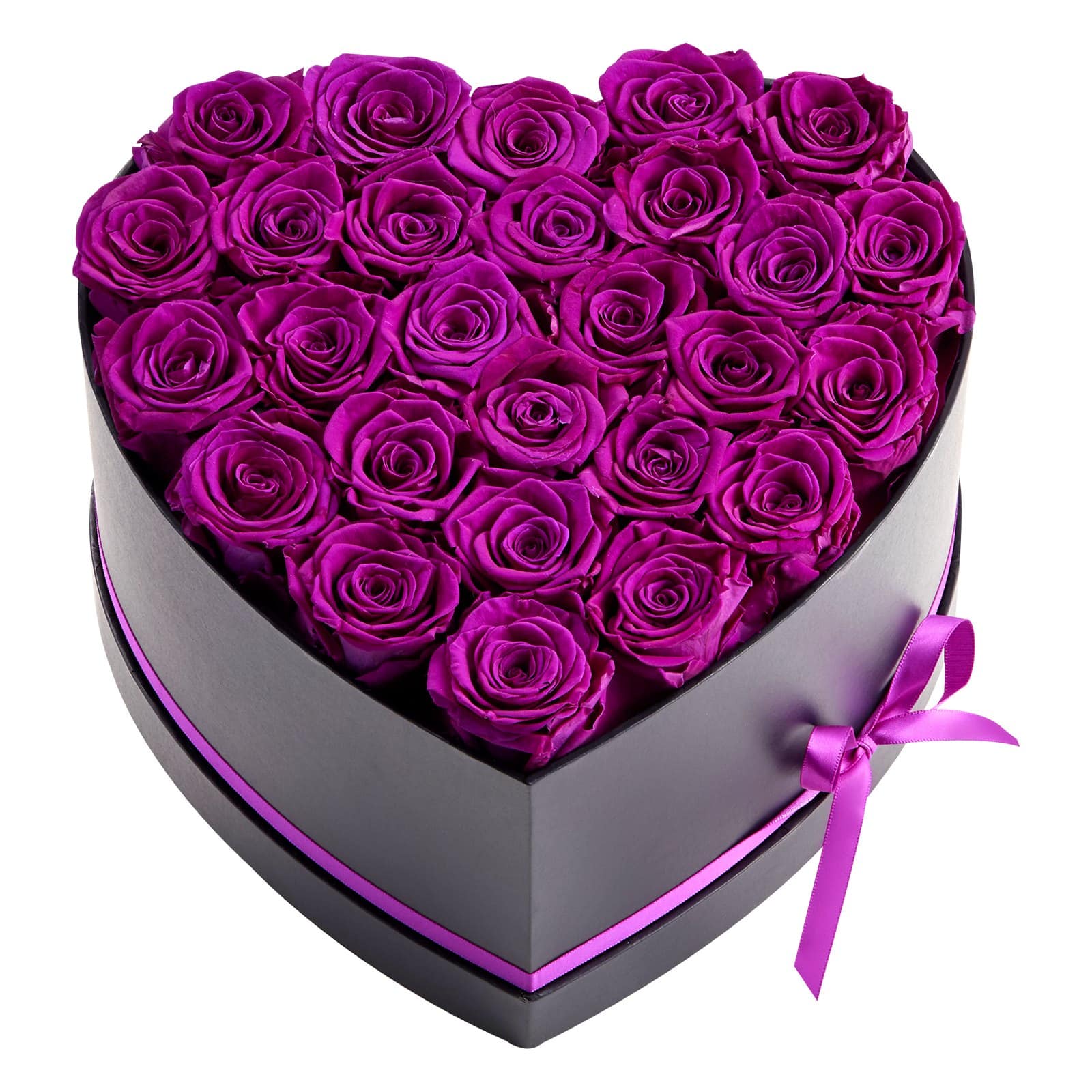 VEVOR Preserved Roses, 27 Eternal Purple Roses in Heart Box, Long-Lasting Gift for Women, Anniversary, Birthday, Valentine's Day — изображение 9