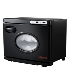 VEVOR 23L karsto dvieļu sildītājs ar stikla logu, nerūsējošā tērauda plaukti, līdz 36 dvieļiem, spa, salonam, masāžai, frizierim