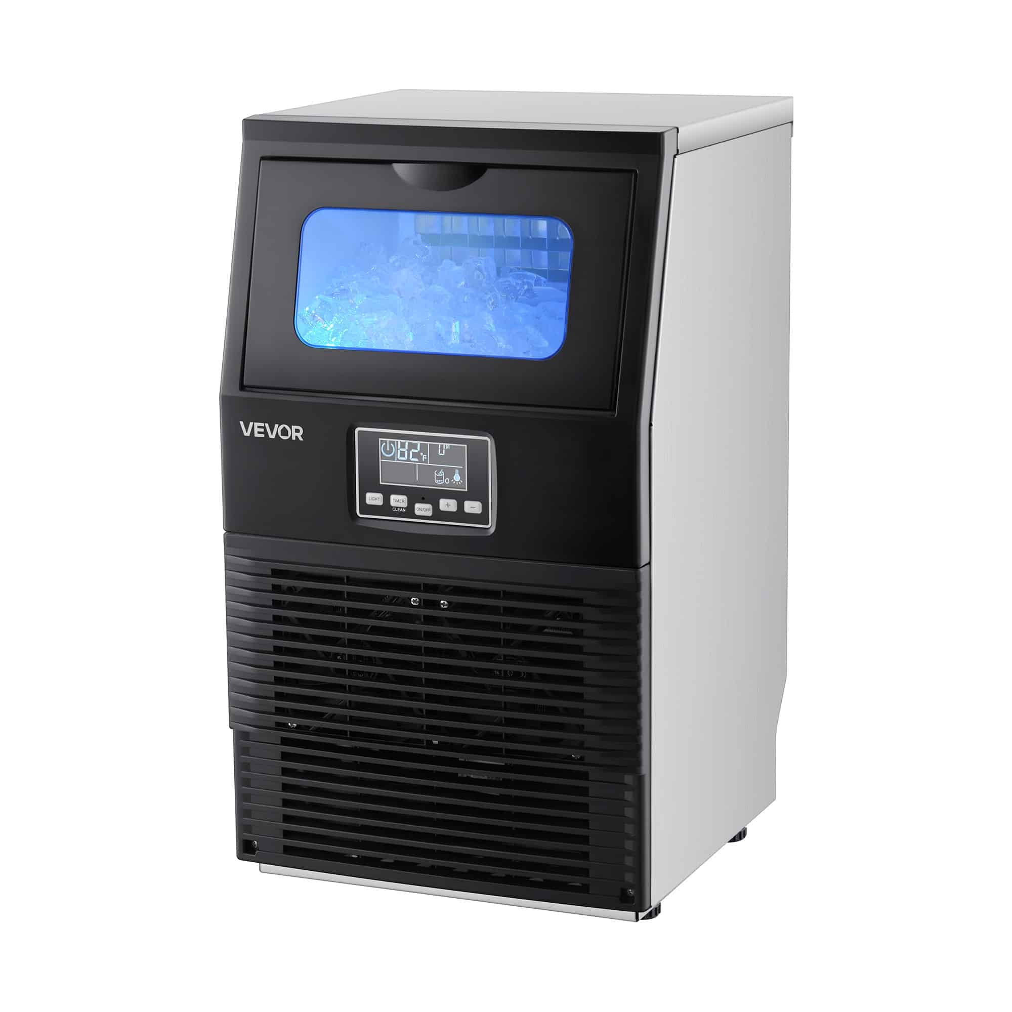 VEVOR Commercial Ice Maker, 36.3kg/24h, 5.4kg Storage, 32 Cubes/Cycle, LED Display, Self-Cleaning, Stainless Steel for Home/Bar — изображение 10