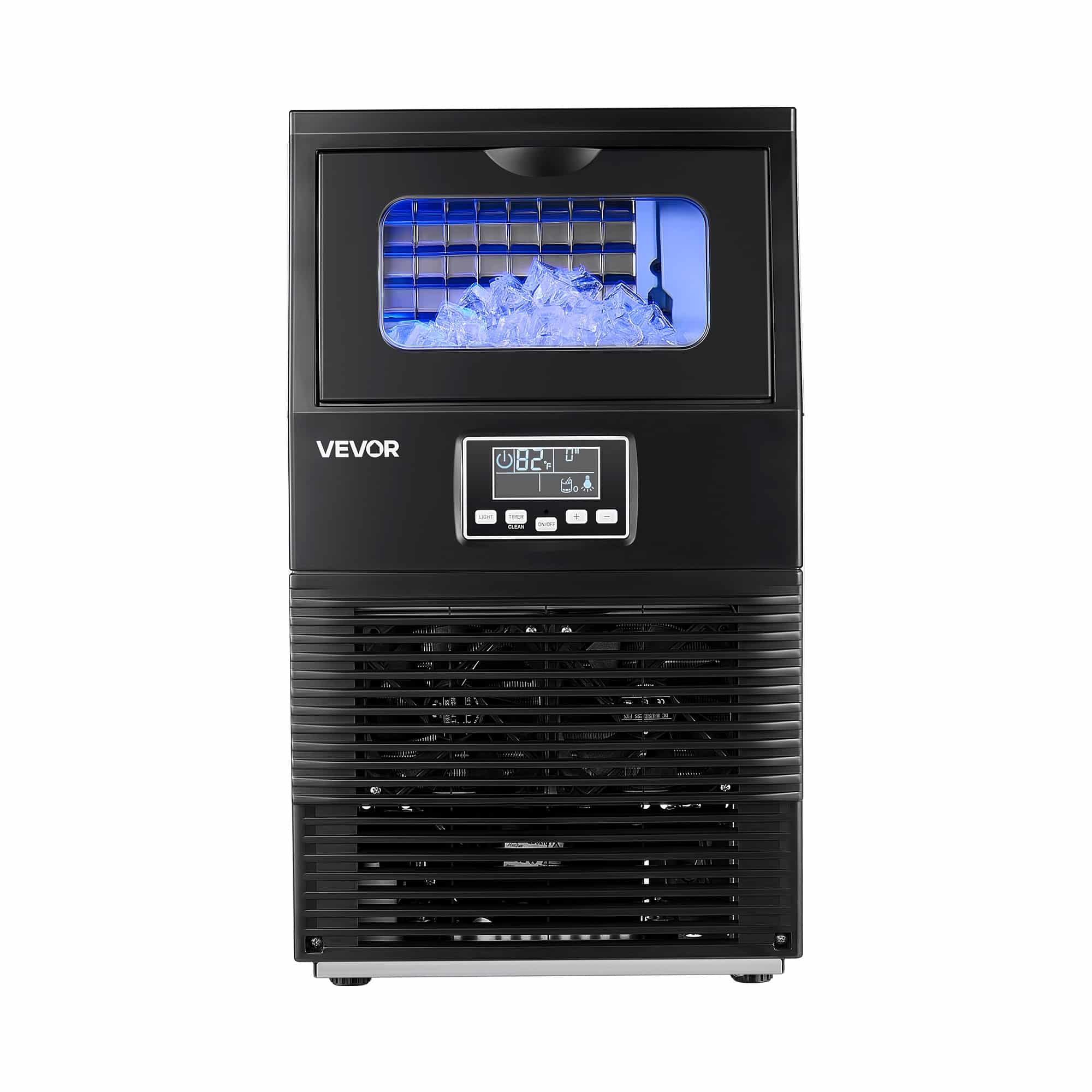 VEVOR Commercial Ice Maker, 36.3kg/24h, 5.4kg Storage, 32 Cubes/Cycle, LED Display, Self-Cleaning, Stainless Steel for Home/Bar — изображение 9